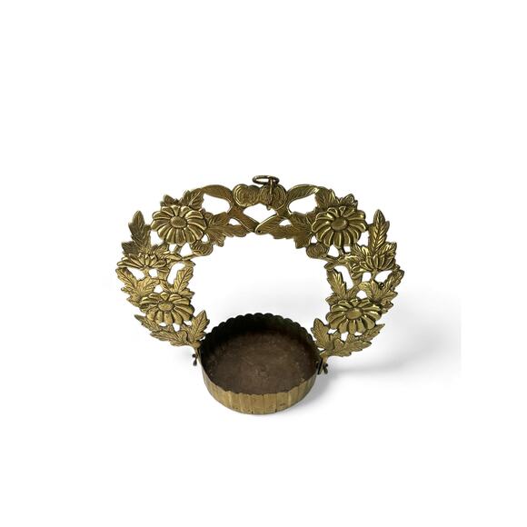 Vintage japanese Buddhist altar solid brass lantern plant holder garden decor - Picture 3 of 10